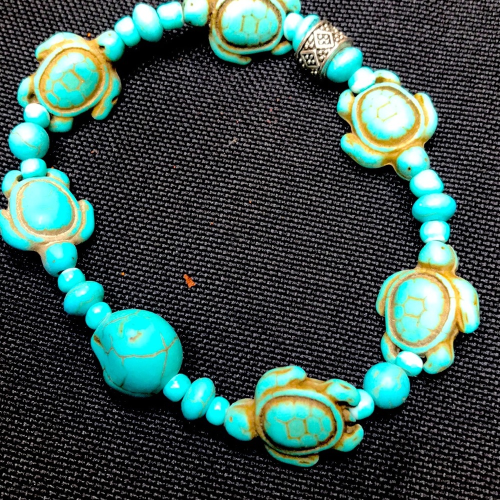 Turquoise turtle bracelet